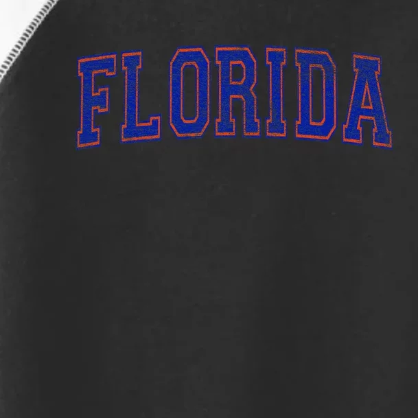 State Of Florida Varsity Blue Weathered Design Toddler Fine Jersey T-Shirt