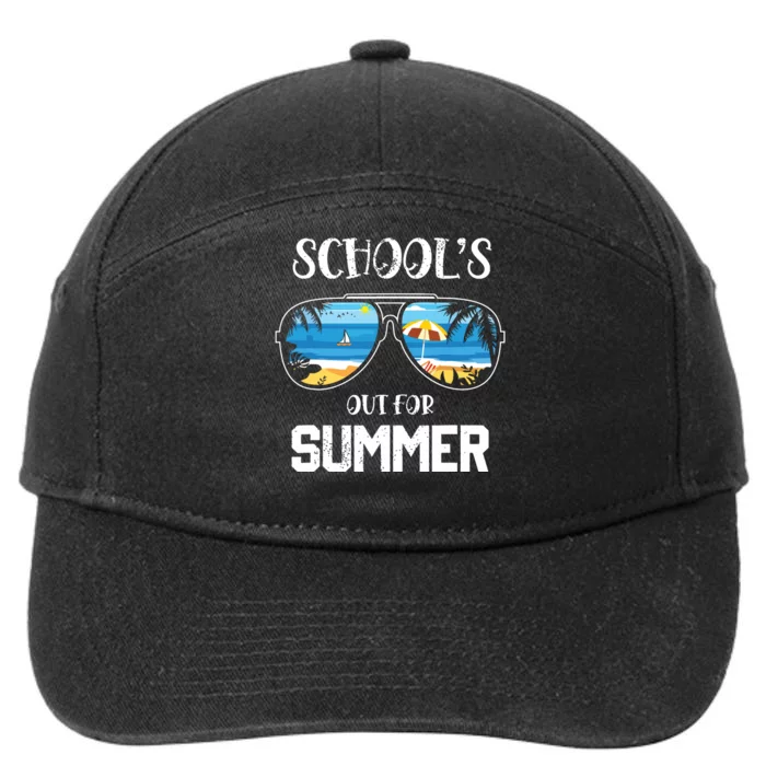 Schools Out For Summer Last Day Of School Student Teacher 7-Panel Snapback Hat