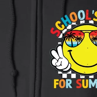 Schools Out For Summer Last Day Of School Teacher Full Zip Hoodie