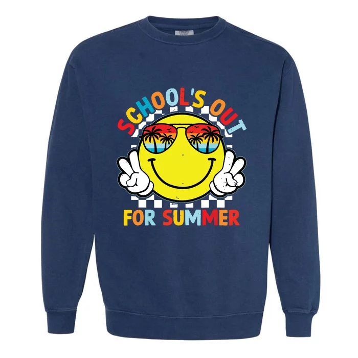 Schools Out For Summer Last Day Of School Teacher Garment-Dyed Sweatshirt