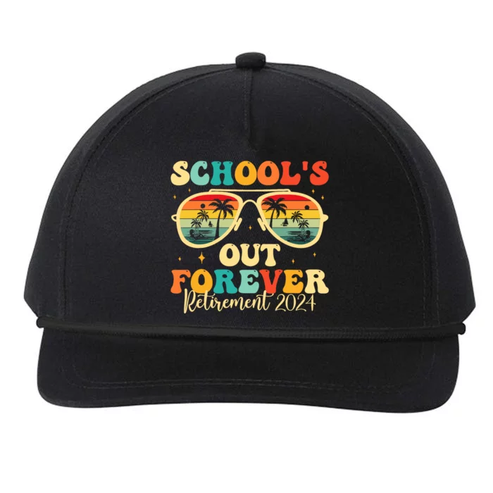 SchoolS Out Forever Retirement 2024 Retired Teacher Snapback Five-Panel Rope Hat