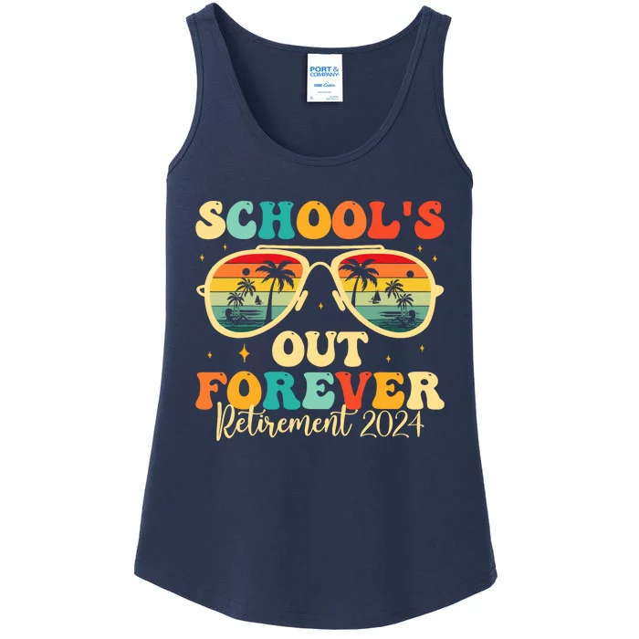 SchoolS Out Forever Retirement 2024 Retired Teacher Ladies Essential Tank