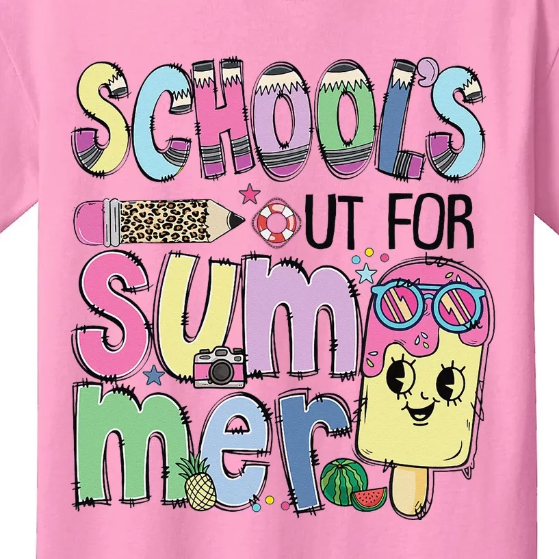 Schools Out For Summer Last Day Of School Design Kids T-Shirt