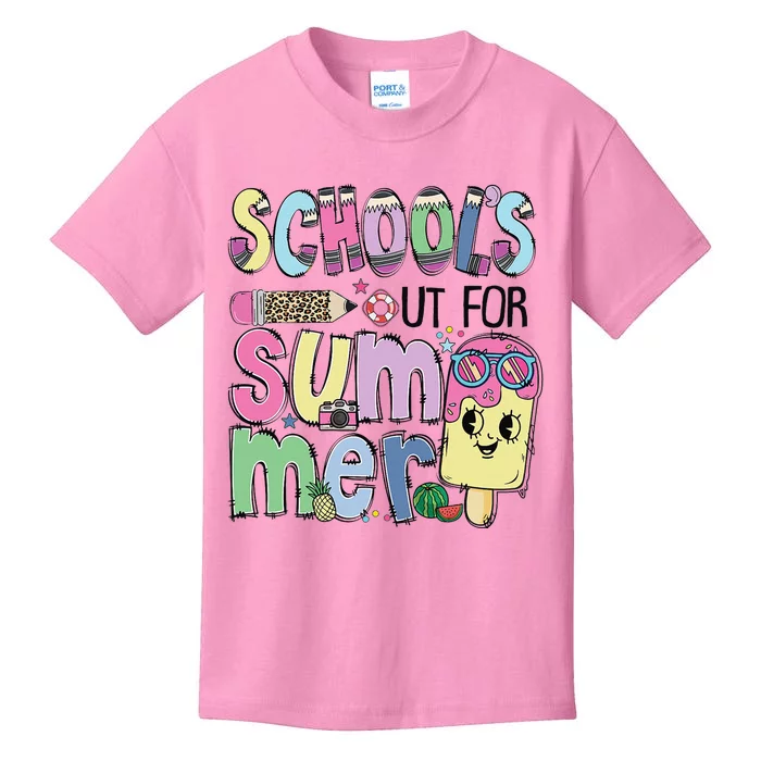 Schools Out For Summer Last Day Of School Design Kids T-Shirt