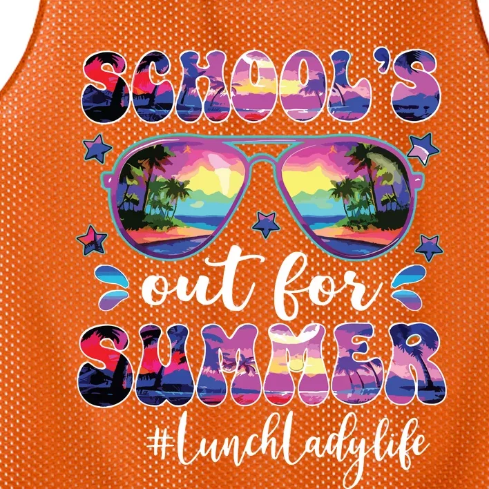 Schools Out For Summer Lunch Lady Life Sunglasses Tie Dye Mesh Reversible Basketball Jersey Tank