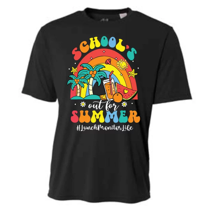 Schools Out For Summer Lunch Monitor Life Rainbow Cooling Performance Crew T-Shirt