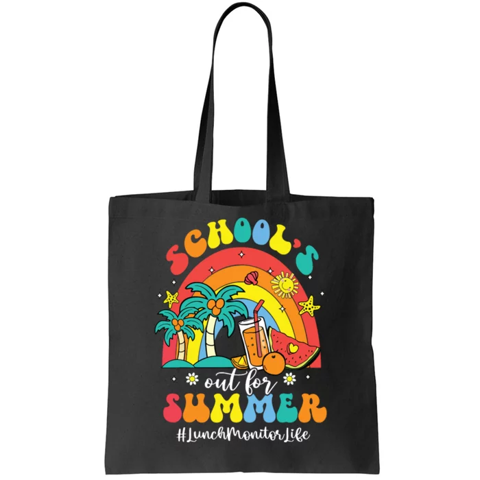 Schools Out For Summer Lunch Monitor Life Rainbow Tote Bag