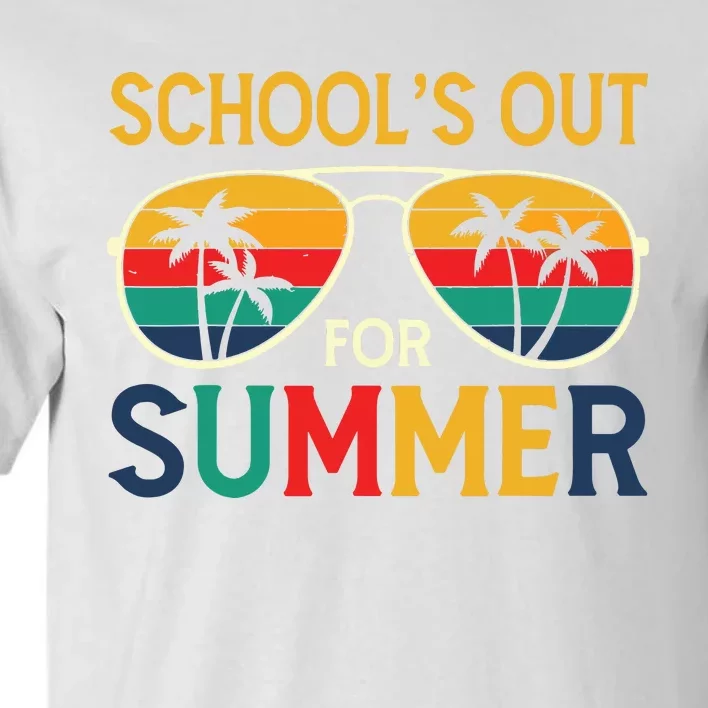 Schools Out For Summer Retro Last Day Of School Teacher Boy Tall T-Shirt