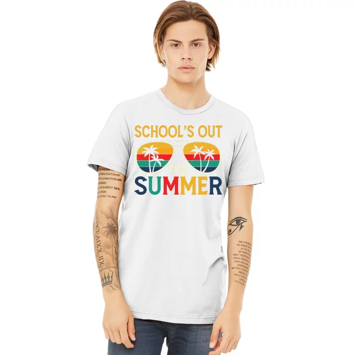 Schools Out For Summer Retro Last Day Of School Teacher Boy Premium T-Shirt