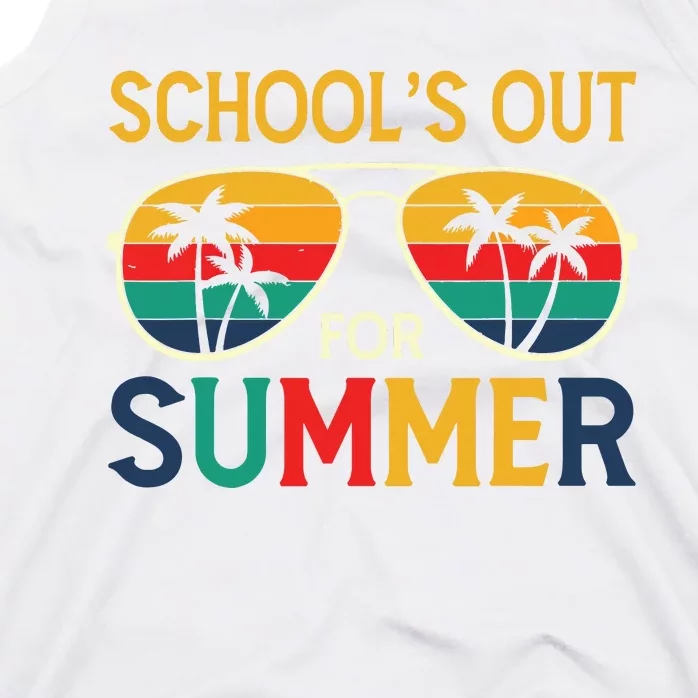 Schools Out For Summer Retro Last Day Of School Teacher Boy Tank Top