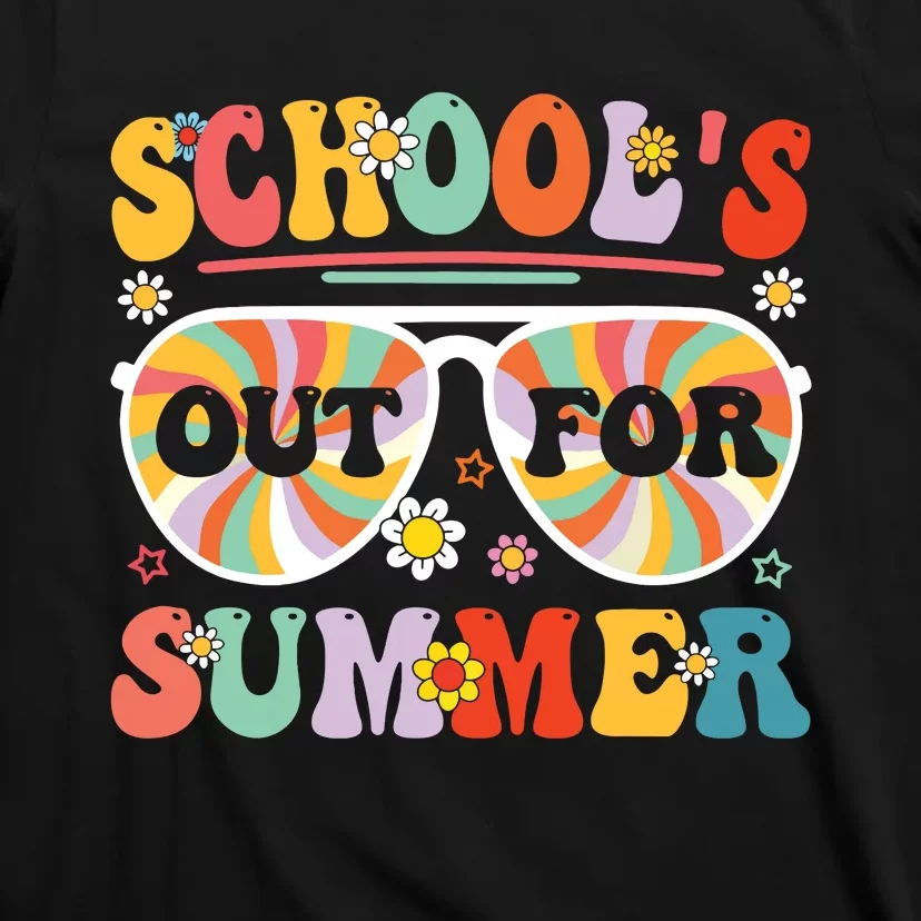 Schools Out For Summer Retro Last Day Of School Teacher T-Shirt