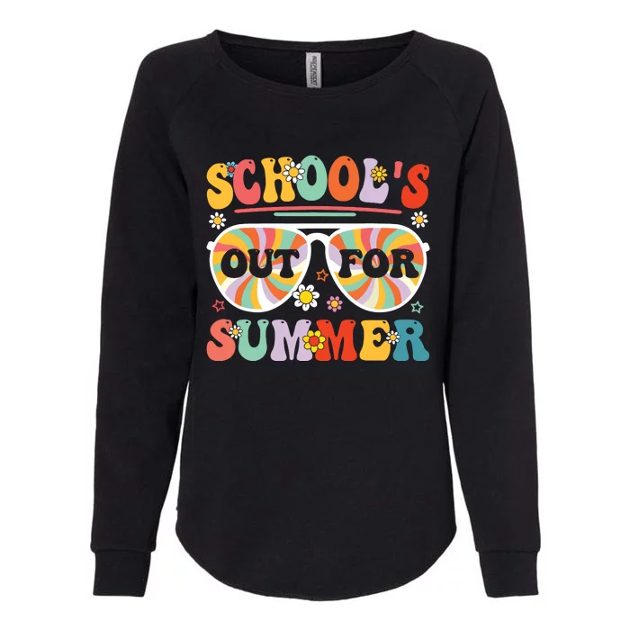 Schools Out For Summer Retro Last Day Of School Teacher Womens California Wash Sweatshirt