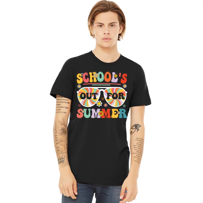 Schools Out For Summer Retro Last Day Of School Teacher Premium T-Shirt