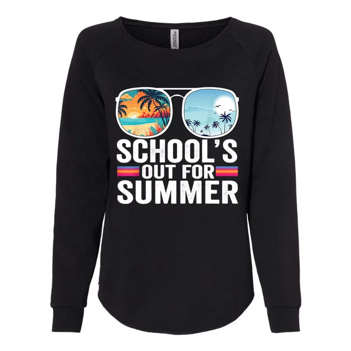 Schools Out For Summer Glasses Last Day Of School Teacher Womens California Wash Sweatshirt