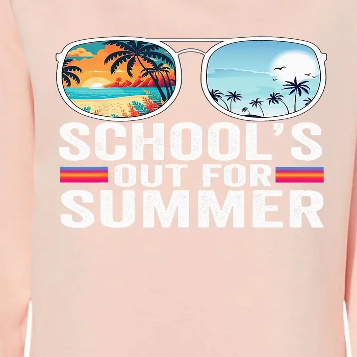 Schools Out For Summer Glasses Last Day Of School Teacher Womens California Wash Sweatshirt