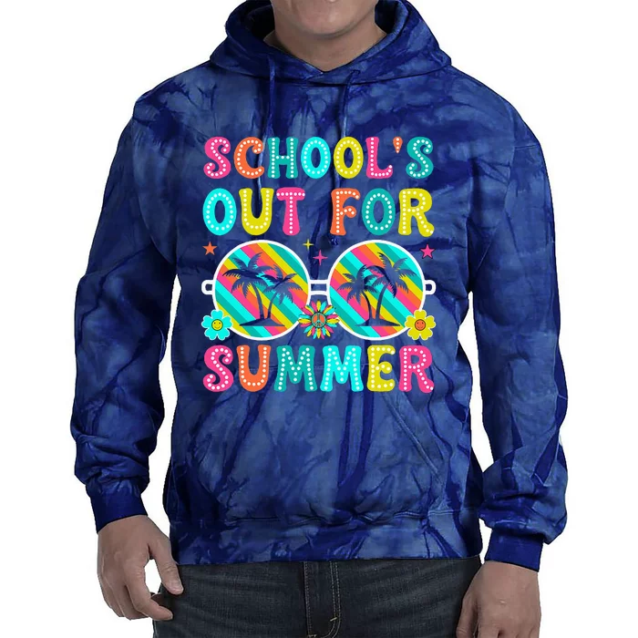 Schools Out For Summer Last Day Of School Teacher Tie Dye Hoodie