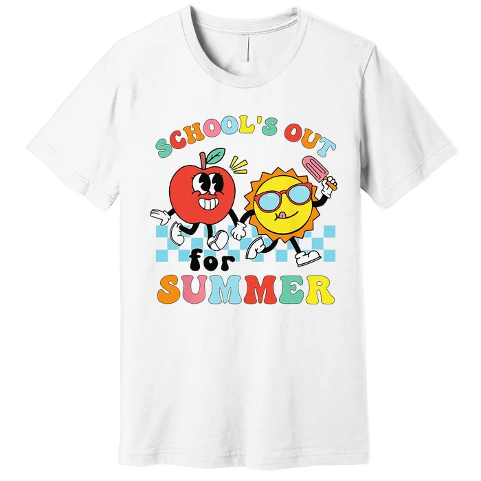 School's Out For Summer Graduation Groovy Teacher Premium T-Shirt