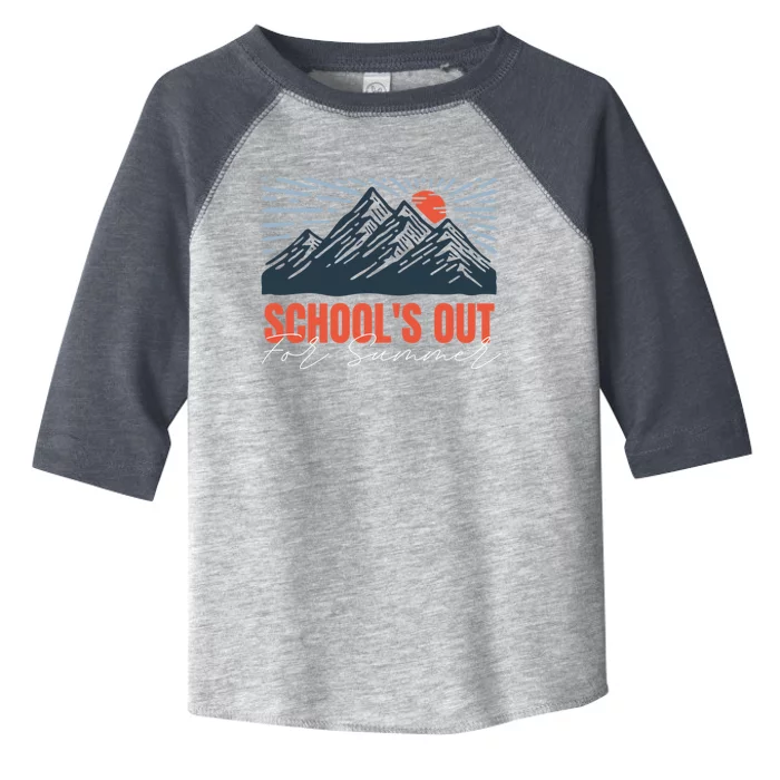 SchoolS Out For Summer Happy Last Day Mountain Sunset Gift Toddler Fine Jersey T-Shirt