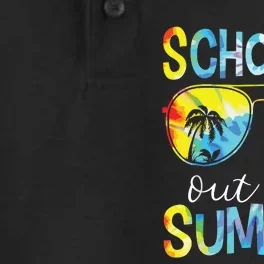 Schools Out For Summer Tie Dye Last Day Of School Teacher Dry Zone Grid Performance Polo