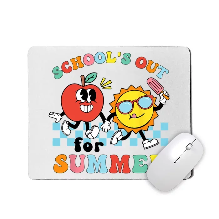 Schools Out For Summer Graduation Teacher Retro Groovy Mousepad