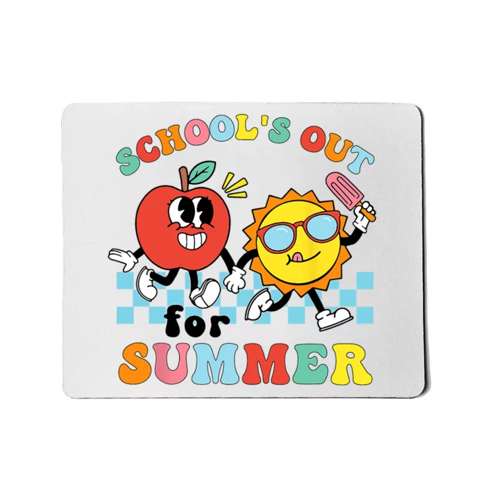 Schools Out For Summer Graduation Teacher Retro Groovy Mousepad