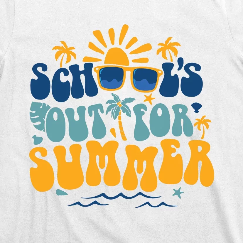 Schools Out For Summer Vacation Retro Last Day Of School T-Shirt