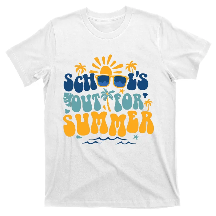 Schools Out For Summer Vacation Retro Last Day Of School T-Shirt