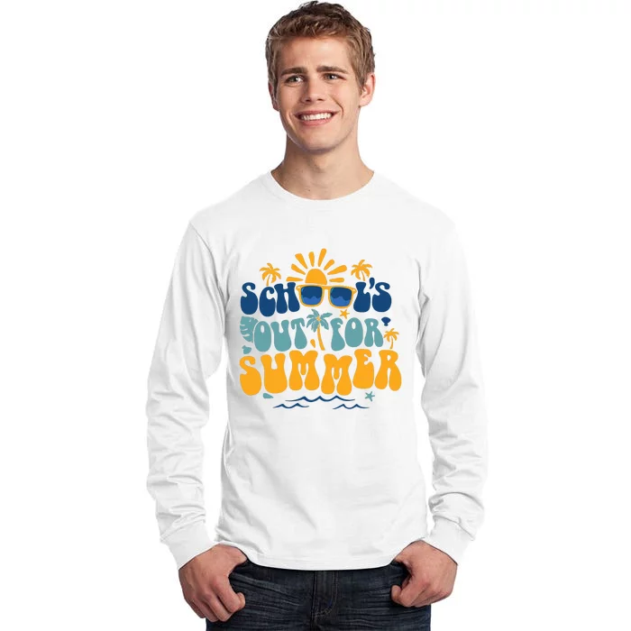 Schools Out For Summer Vacation Retro Last Day Of School Tall Long Sleeve T-Shirt