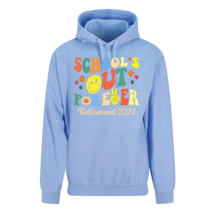 Schools Out Forever Gift Retired Teacher Retirement 2024 Unisex Surf Hoodie