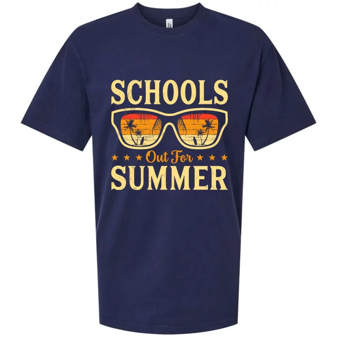 Schools Out For Summer Last Day Of School Student Teacher Sueded Cloud Jersey T-Shirt