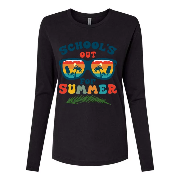 SchoolS Out For Summer Celebration Womens Cotton Relaxed Long Sleeve T-Shirt