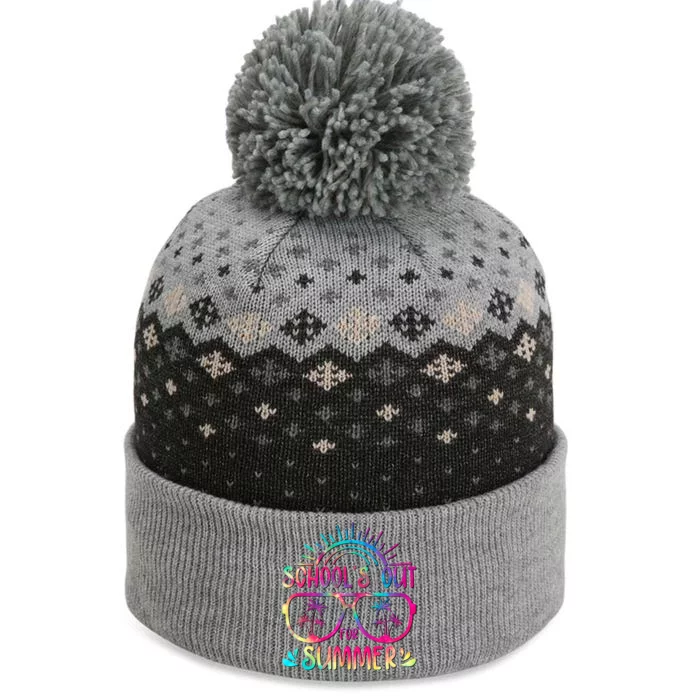 School's Out For Summer Tie Dye The Baniff Cuffed Pom Beanie