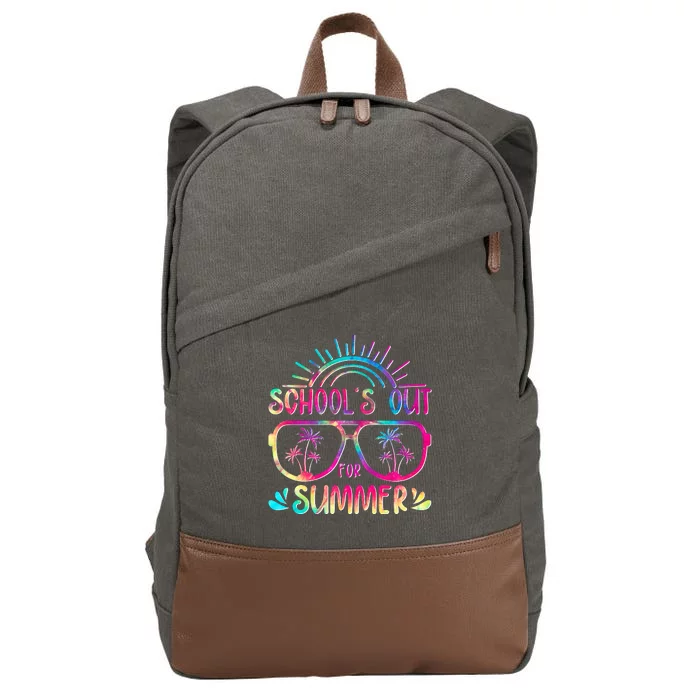 School's Out For Summer Tie Dye Cotton Canvas Backpack