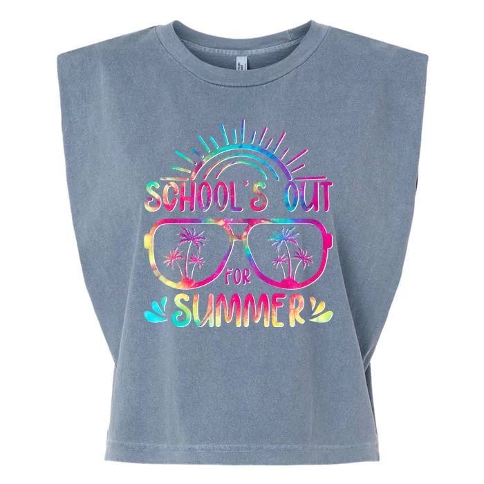 School's Out For Summer Tie Dye Garment-Dyed Women's Muscle Tee