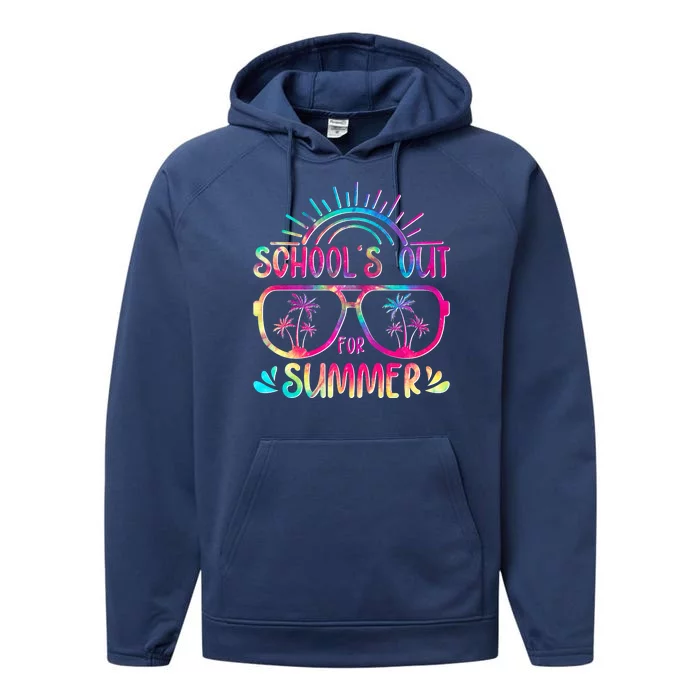 School's Out For Summer Tie Dye Performance Fleece Hoodie