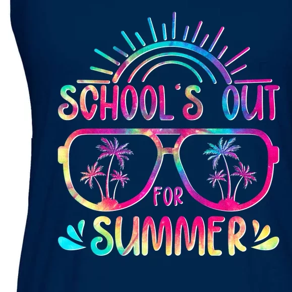 School's Out For Summer Tie Dye Ladies Essential Flowy Tank