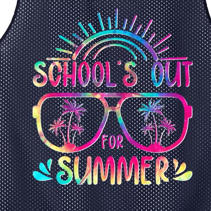 School's Out For Summer Tie Dye Mesh Reversible Basketball Jersey Tank