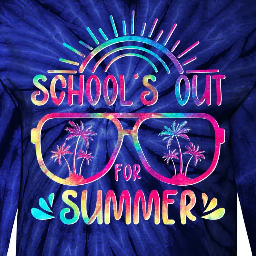 School's Out For Summer Tie Dye Tie-Dye Long Sleeve Shirt