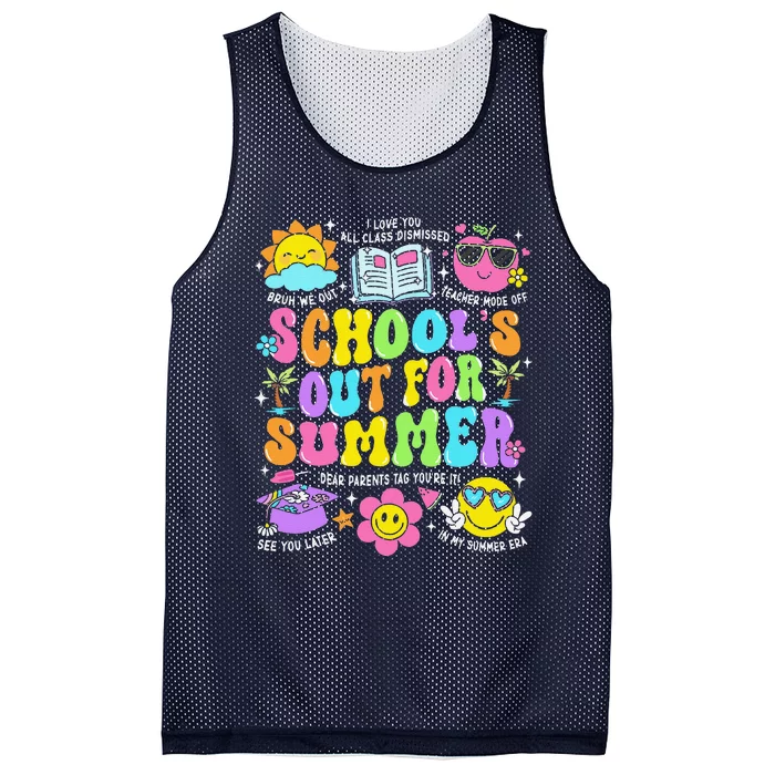 Schools Out For Summer Graduation Last Day Of School Teacher Mesh Reversible Basketball Jersey Tank