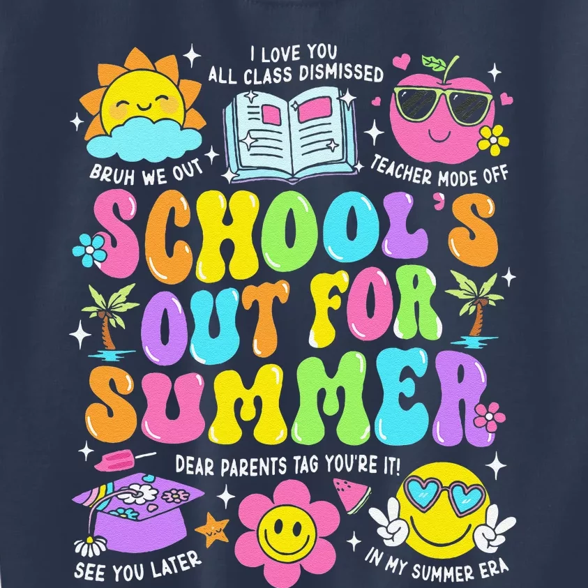 Schools Out For Summer Graduation Last Day Of School Teacher Kids Sweatshirt