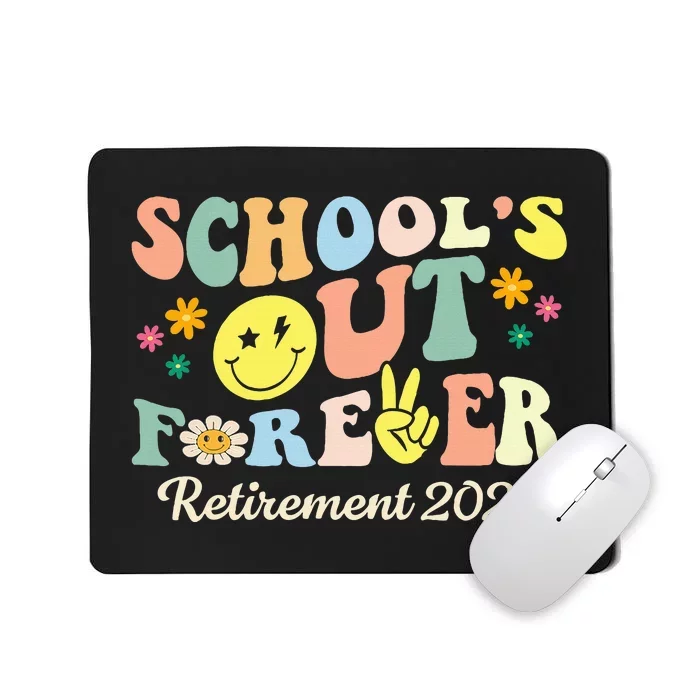 School's Out Forever Gifts Retired Teacher Retirement 2024 Mousepad