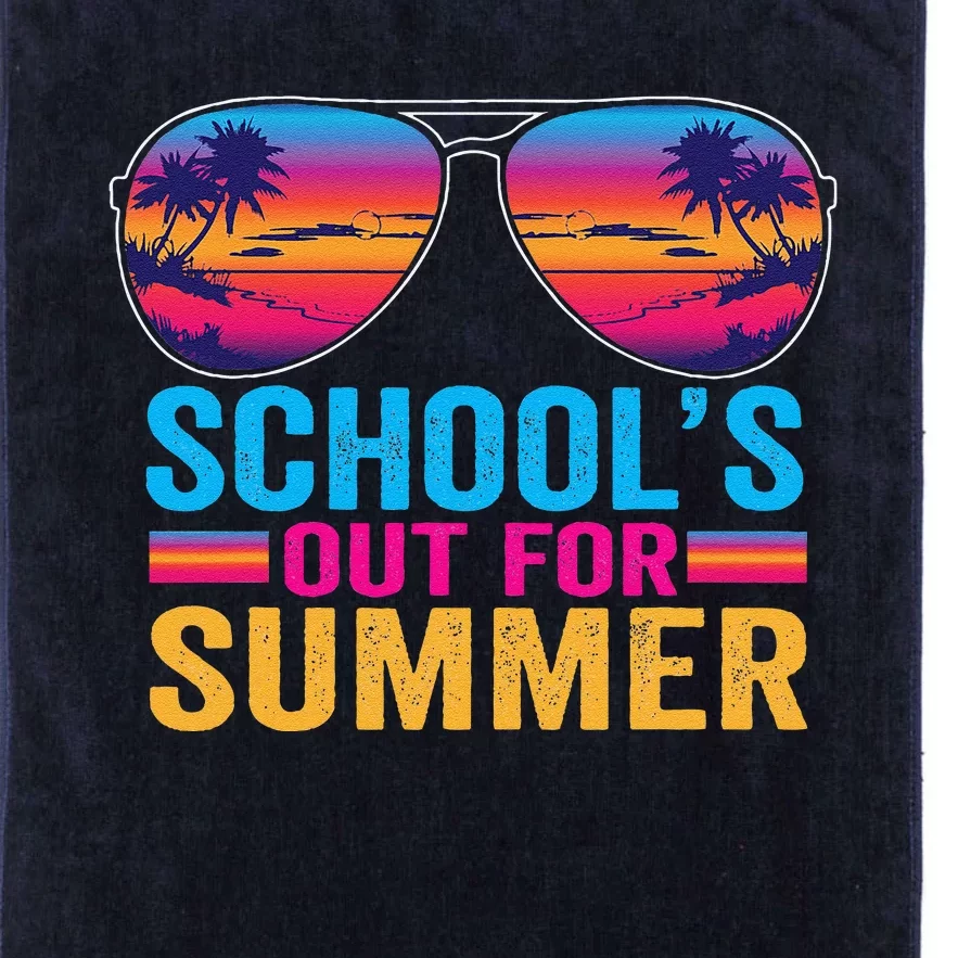 Schools Out For Summer Glasses Last Day Of School Teacher Platinum Collection Golf Towel