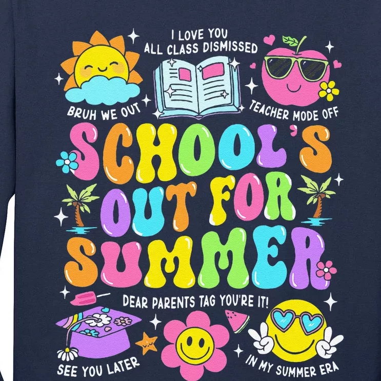 Schools Out For Summer Graduation Last Day Of School Teacher Tall Long Sleeve T-Shirt