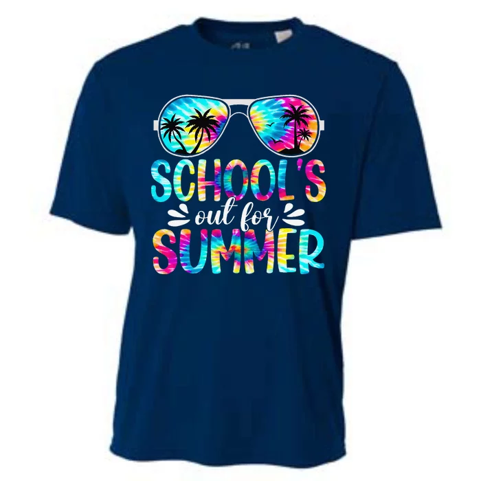 Schools Out For Summer Last Day Of School Student Teacher Cooling Performance Crew T-Shirt