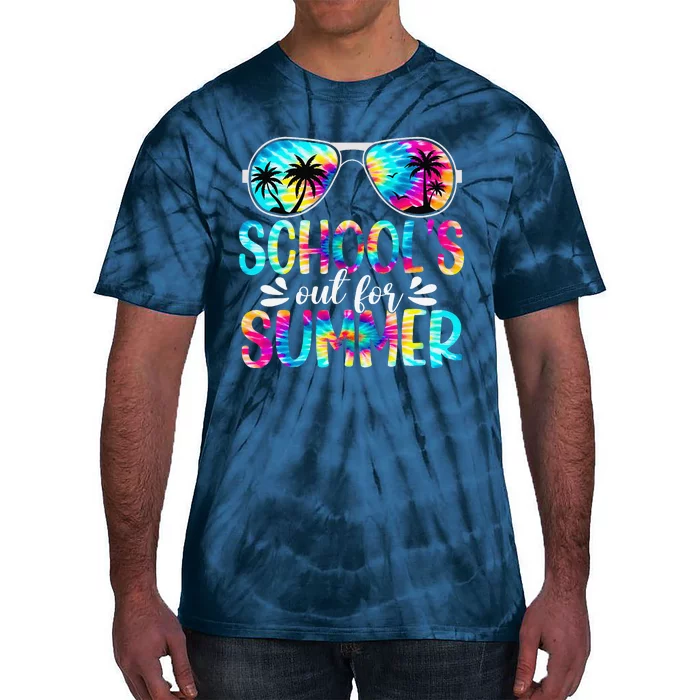 Schools Out For Summer Last Day Of School Student Teacher Tie-Dye T-Shirt