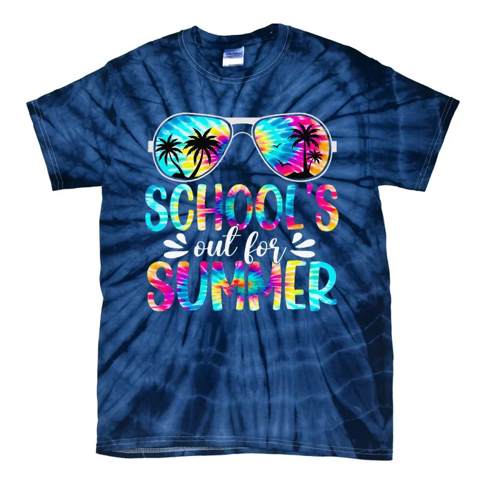 Schools Out For Summer Last Day Of School Student Teacher Tie-Dye T-Shirt