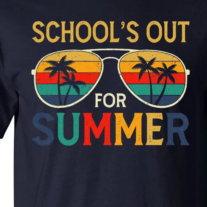 Schools Out For Summer Retro Last Day Of School Teacher Boy Tall T-Shirt