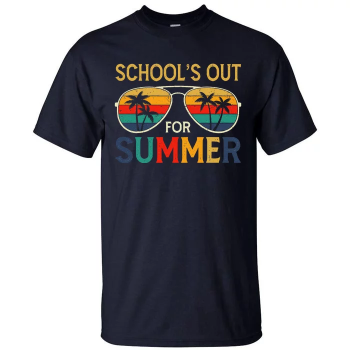 Schools Out For Summer Retro Last Day Of School Teacher Boy Tall T-Shirt