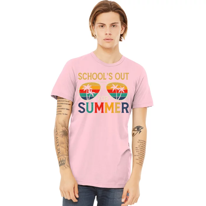 Schools Out For Summer Retro Last Day Of School Teacher Boy Premium T-Shirt