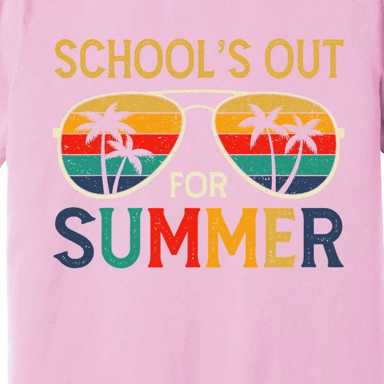 Schools Out For Summer Retro Last Day Of School Teacher Boy Premium T-Shirt